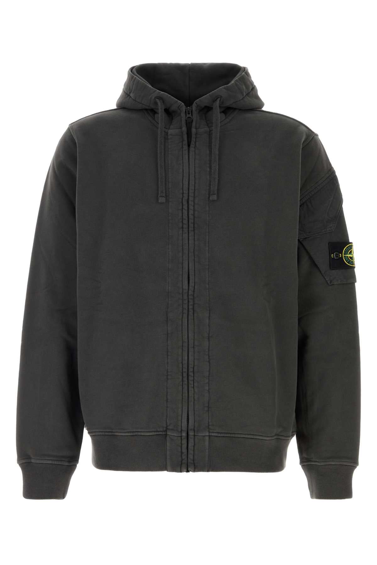 Quilted Hood Jacket Jacket — Gray