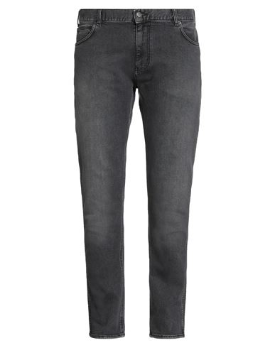 Man Jeans Grey Size 38 Cotton, Elastane