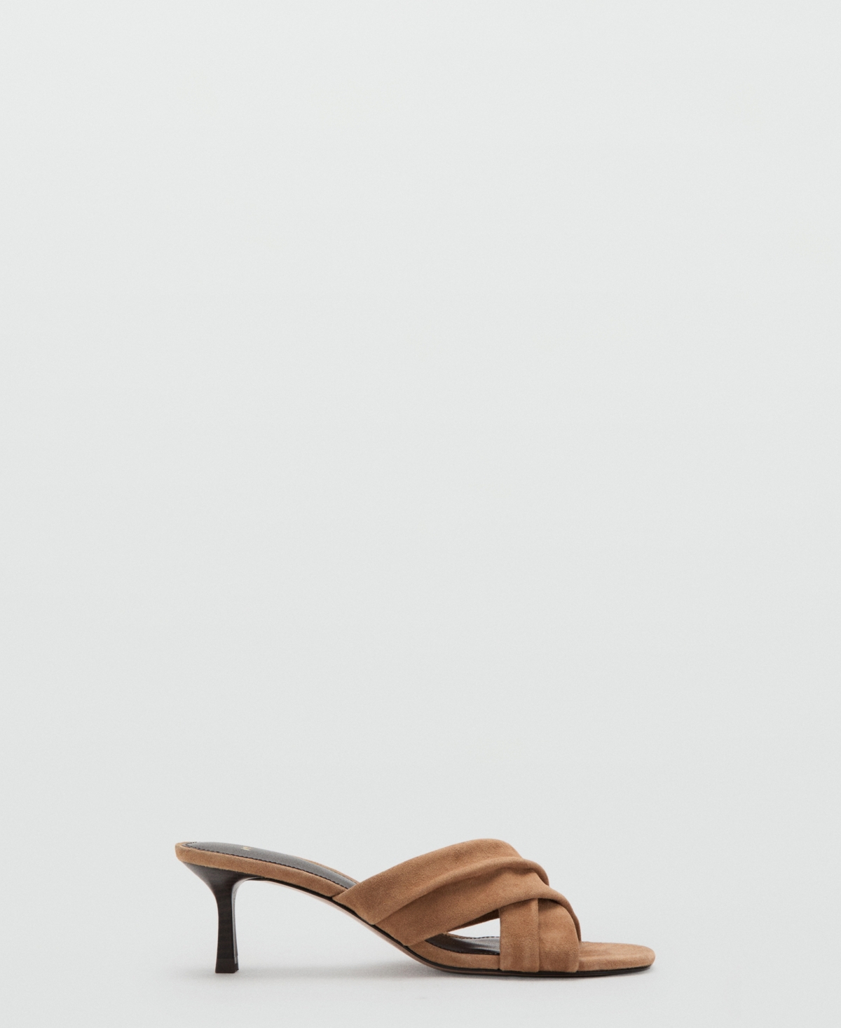 Women's Crossed Straps Suede Leather Sandals - Sand