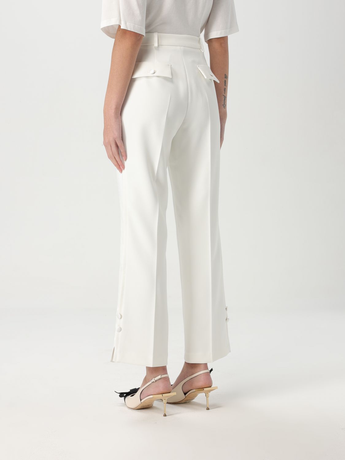 Pants Woman color Ivory