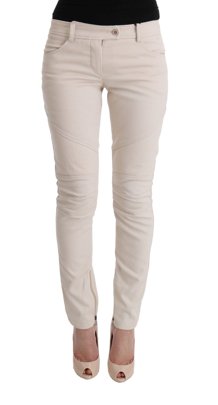Slim Fit Cotton Jeans — White