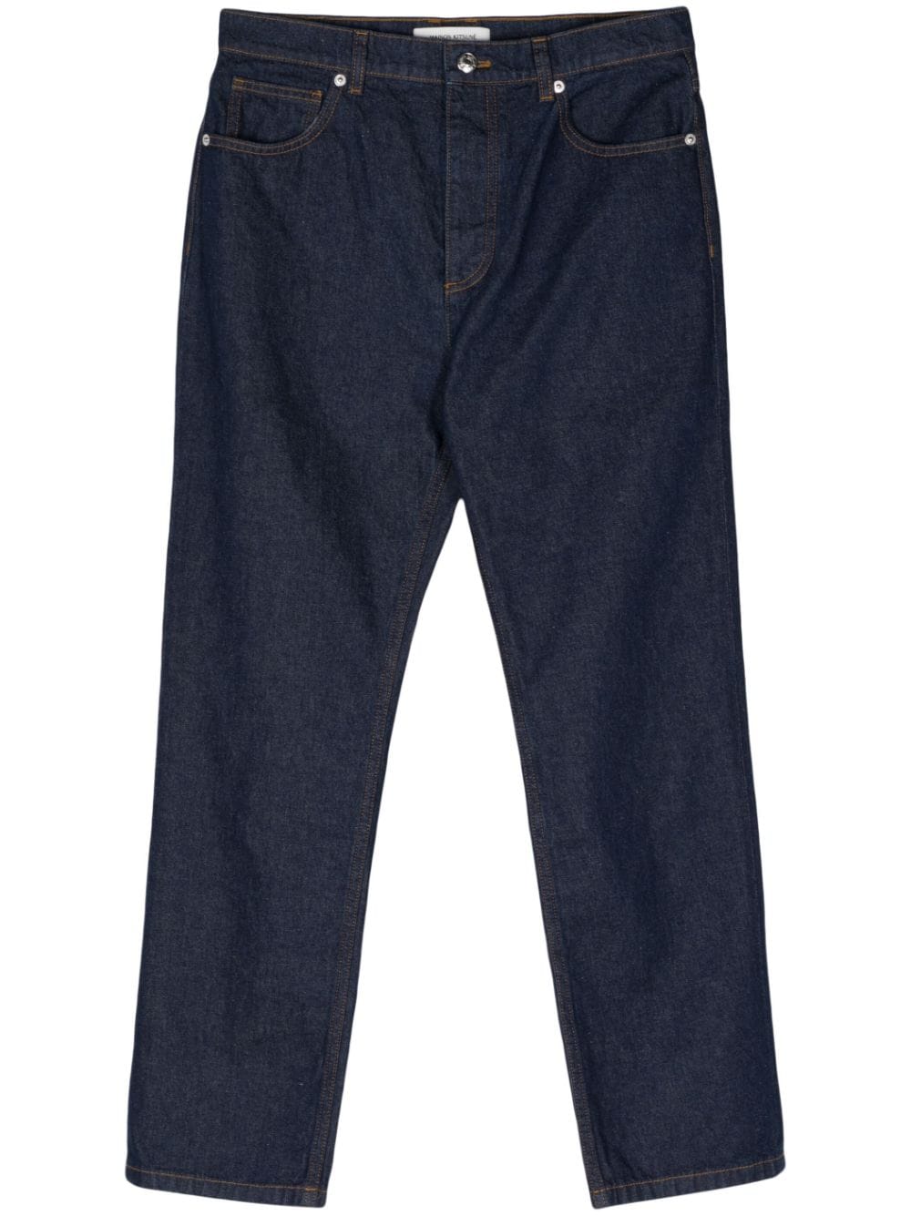 Straight-Leg Denim Jeans — Indigo
