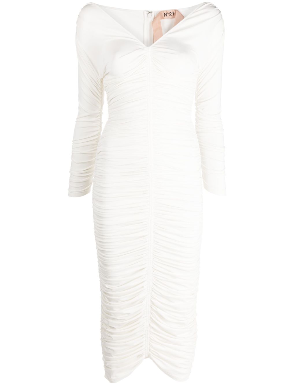 Ruched midi dress - Black