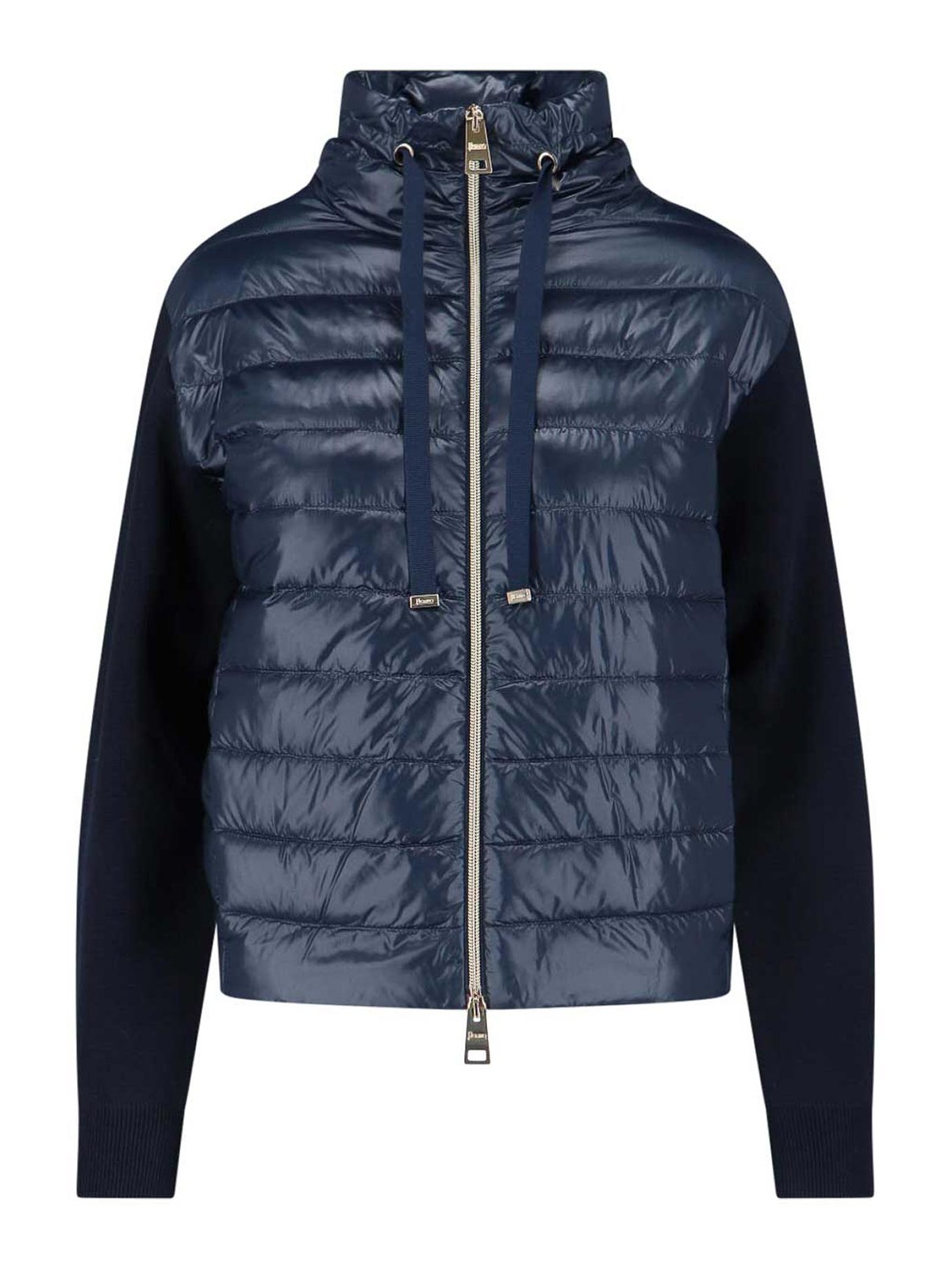 Herno - hooded down jacket high neck quilting