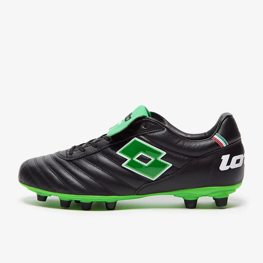 Stadio OG 215017-1NI Unisex Black Spring Green FG Soccer Cleat LIQ318