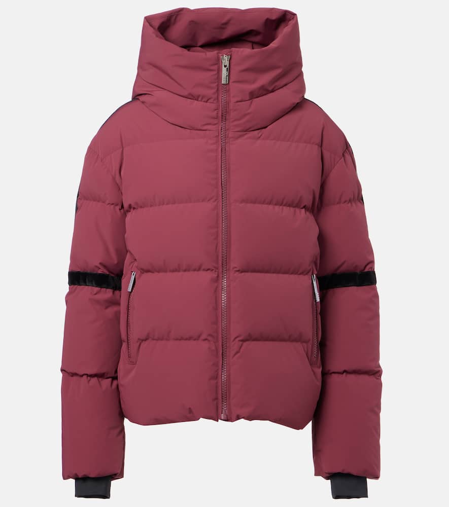 Barsy velvet-trimmed down ski jacket