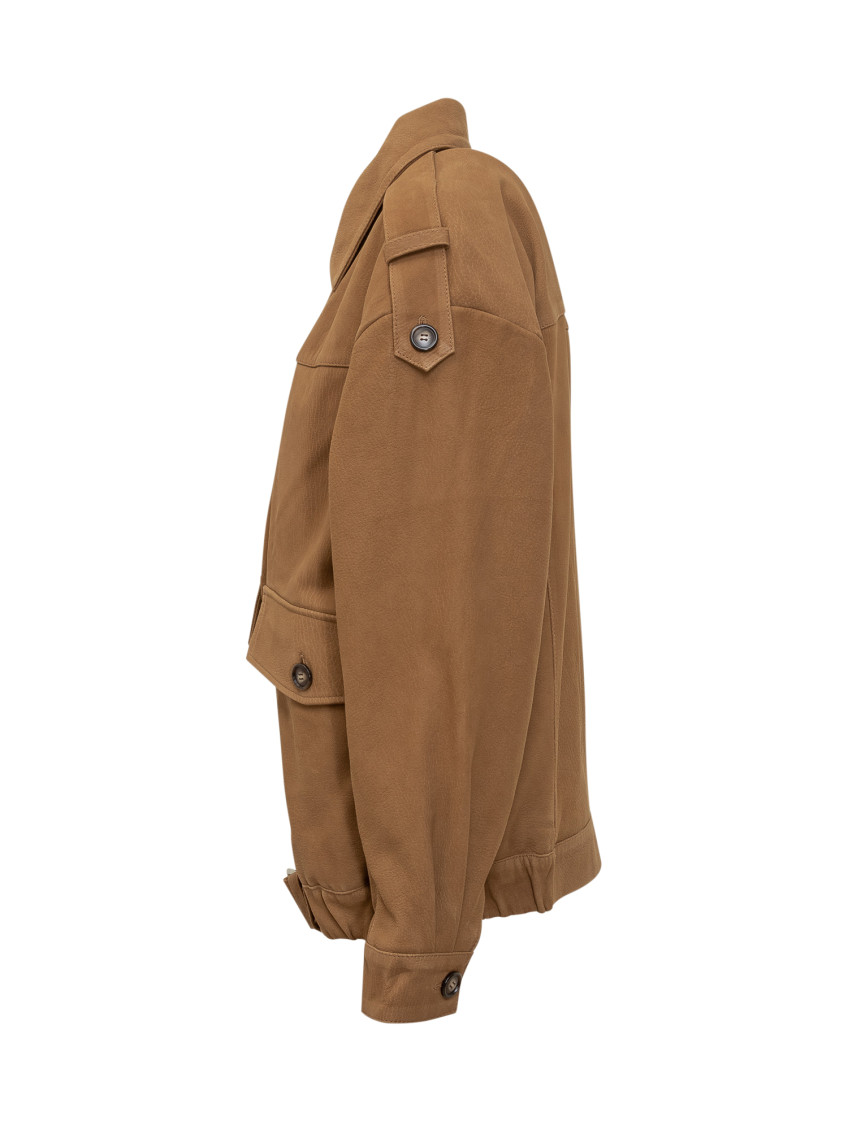 Brown Shirt Collar Jacket