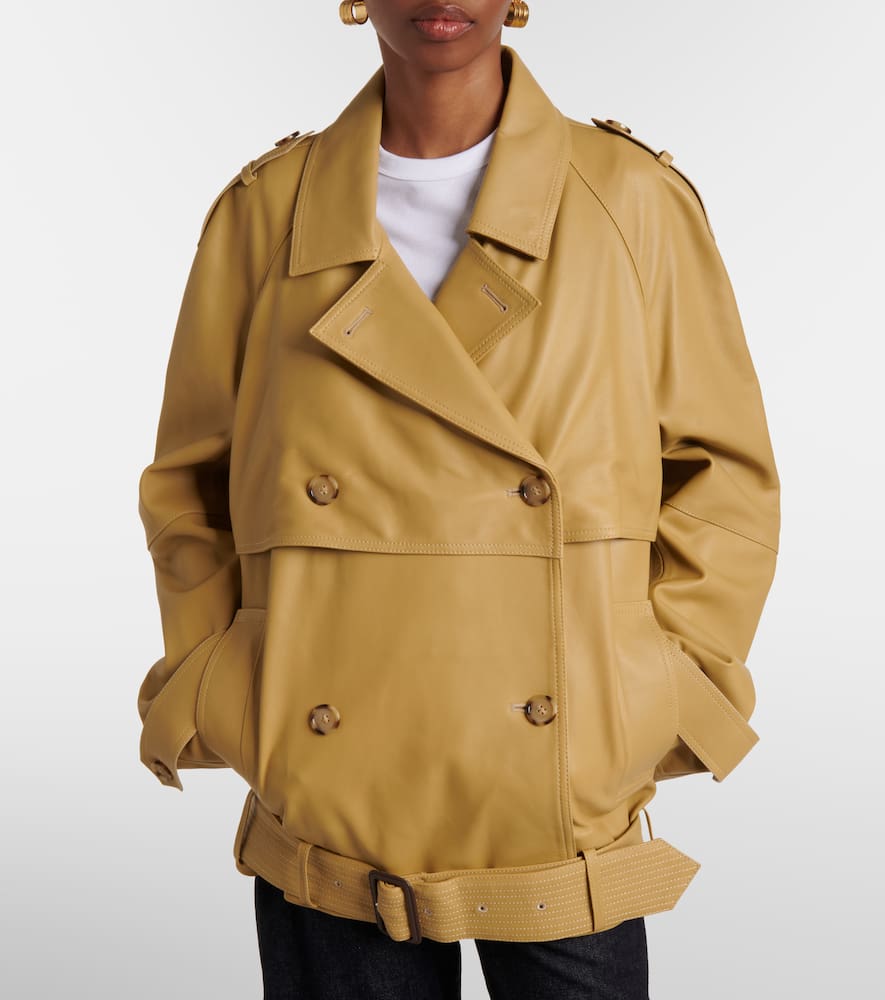 Toteme Oversized leather jacket