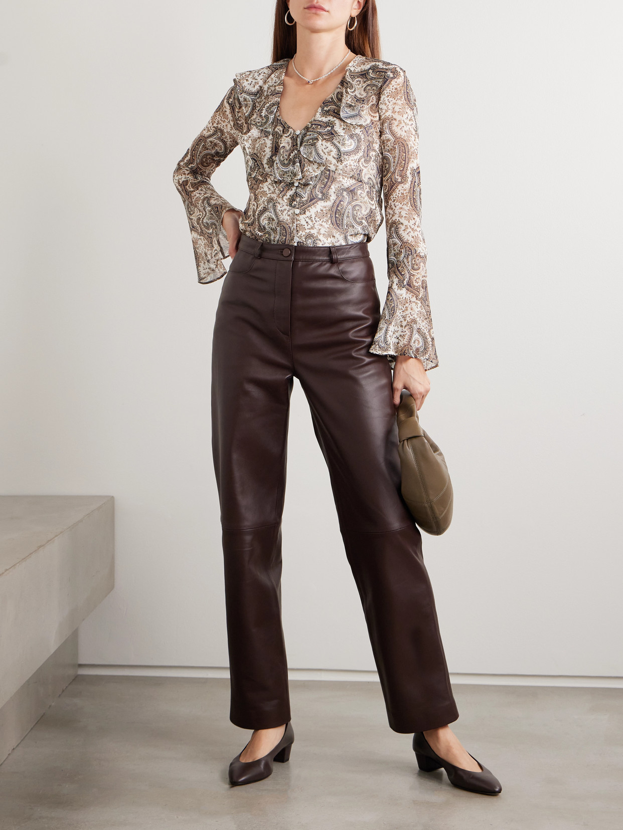 Kyrie Ruffled Paisley-print Silk-georgette Blouse - Multi
