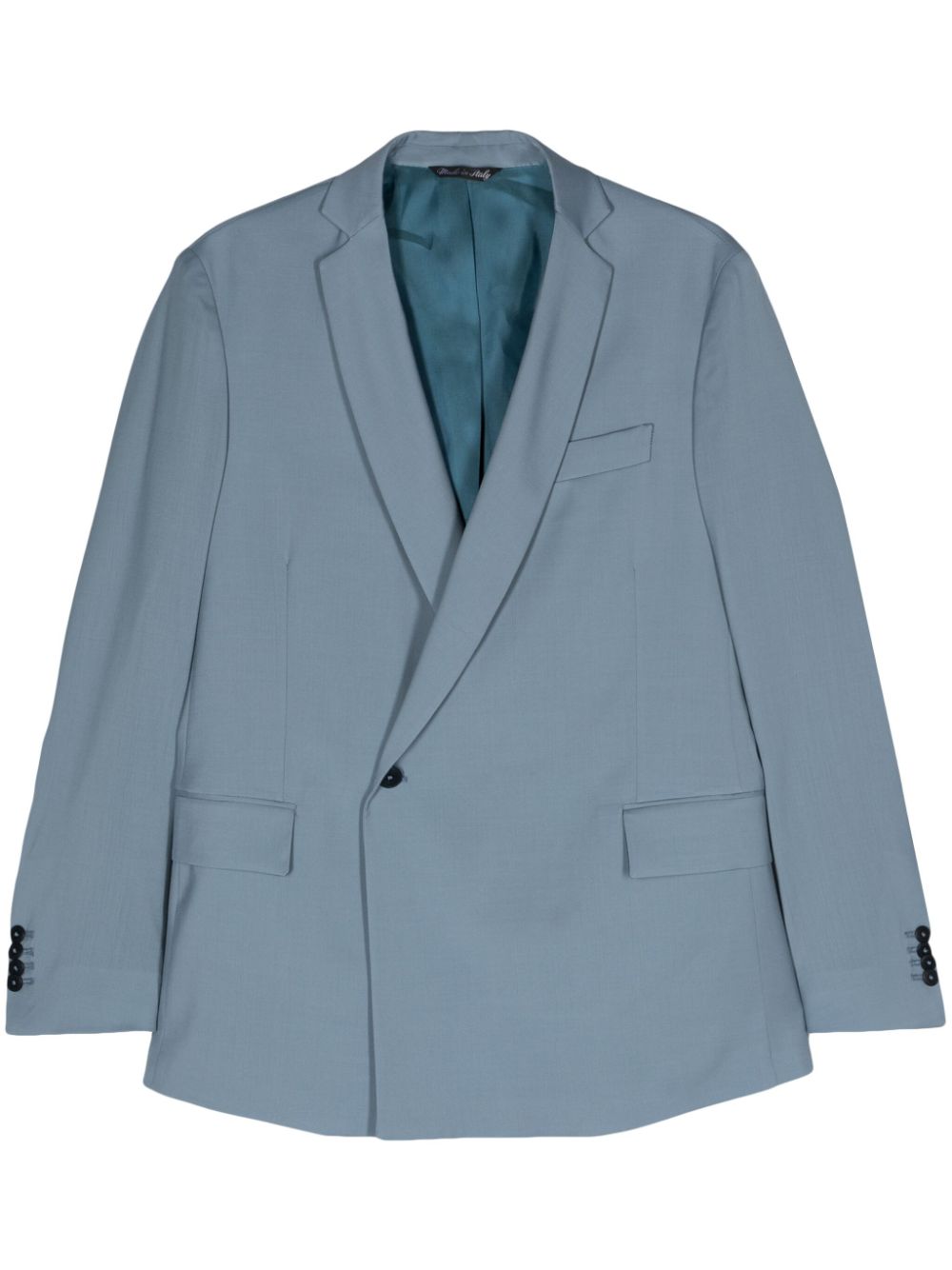 Single-breasted virgin wool blazer - White