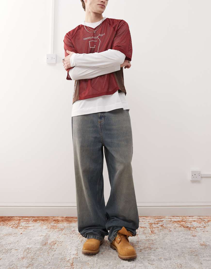 COLLUSION X001 antifit jeans in stonewash - STONE-Neutral