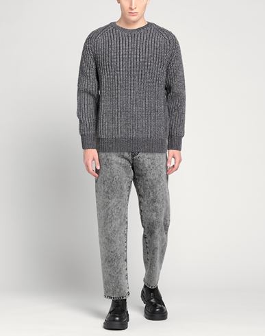 Man Sweater Charcoal Size 42 Super 130s Wool, Polyamide