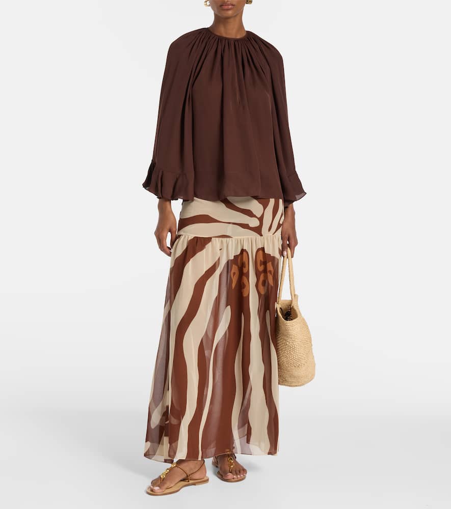 Bohemia printed midi skirt