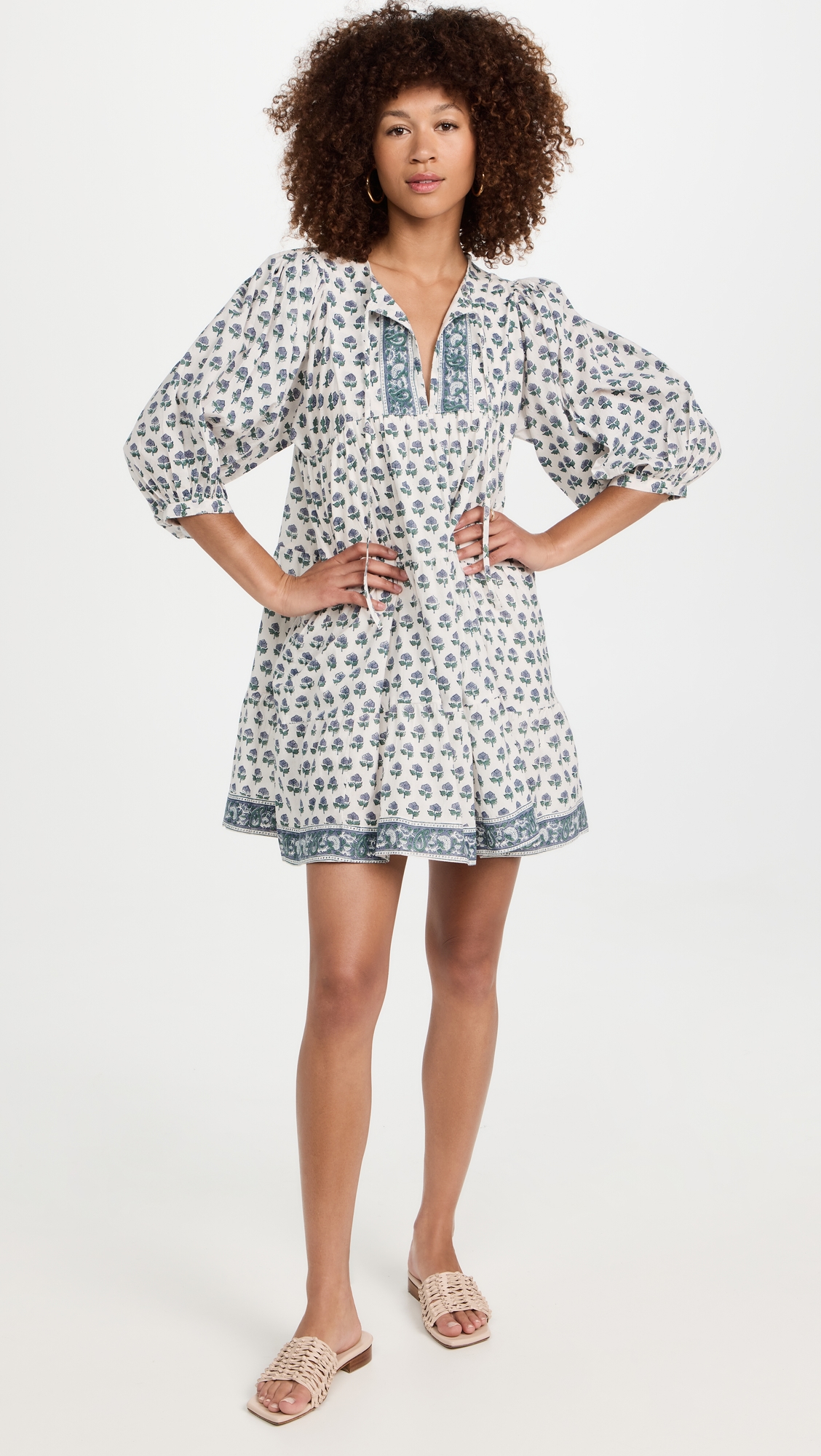 Casita Dress White/Navy