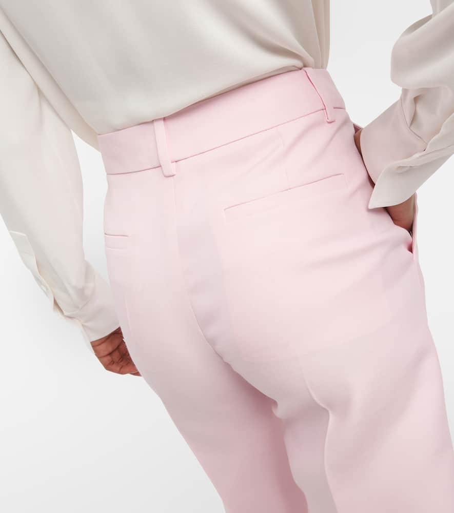 Wool and silk wide-leg pants