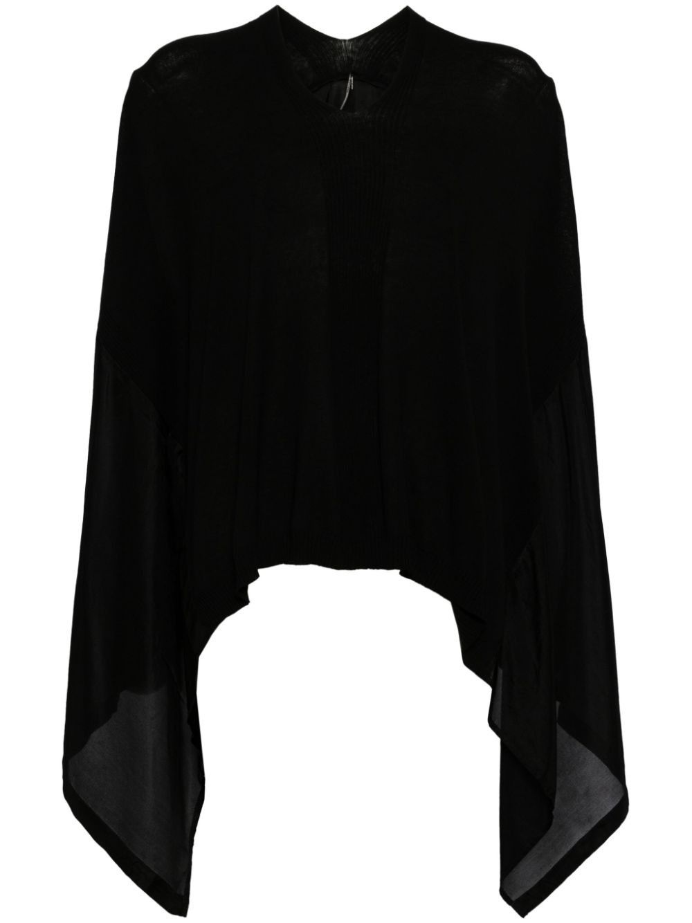 Draped hi-lo blouse - Black