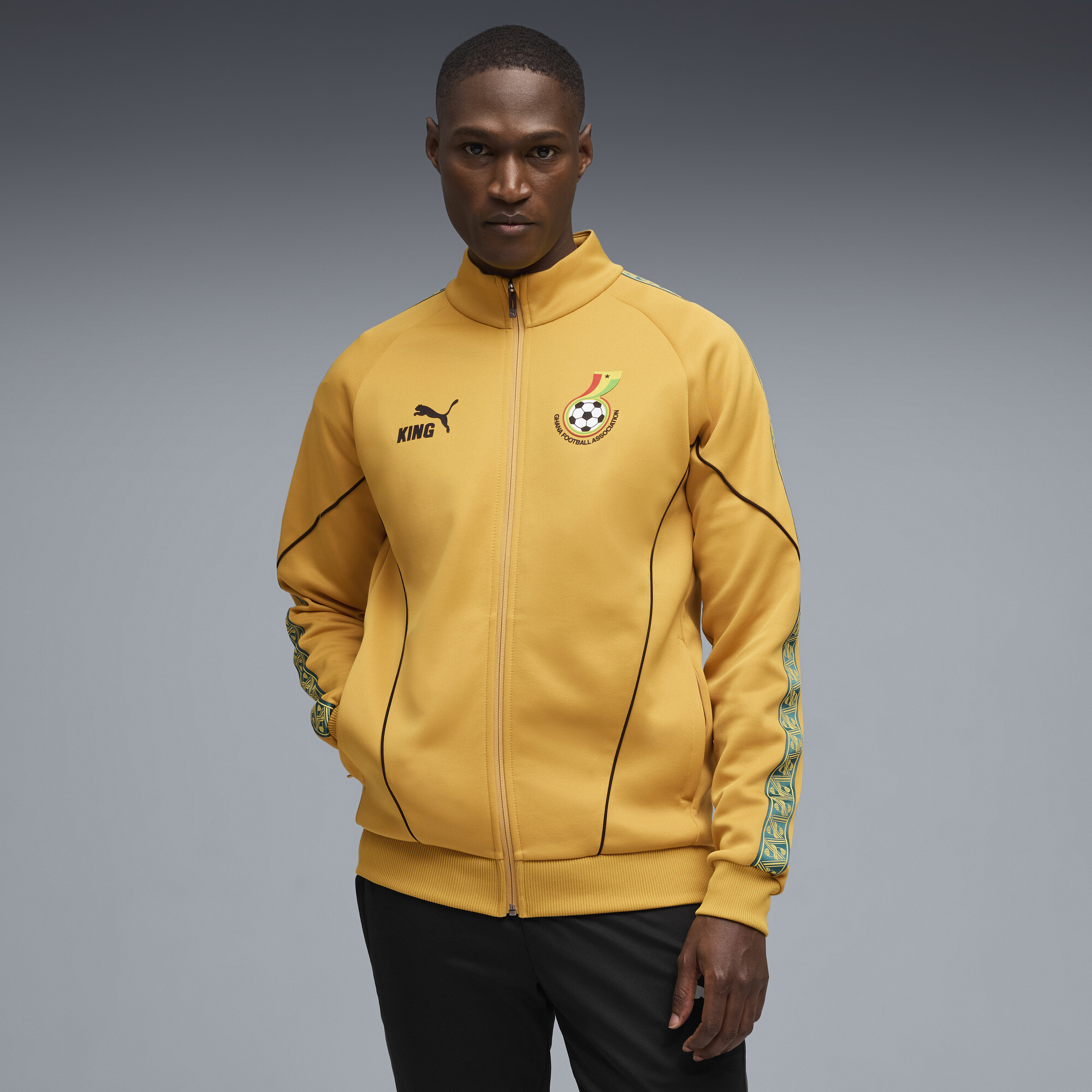 PUMA Ghana KING Anthem Men's Track Jacket in Yellow