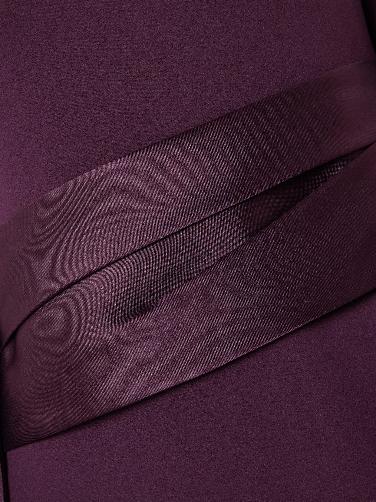 Olivia Crepe And Draped Satin-twill Gown - Purple