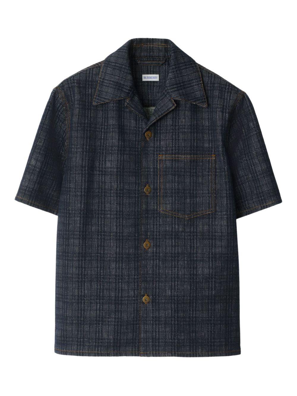 Burberry checked denim shirt - Blue