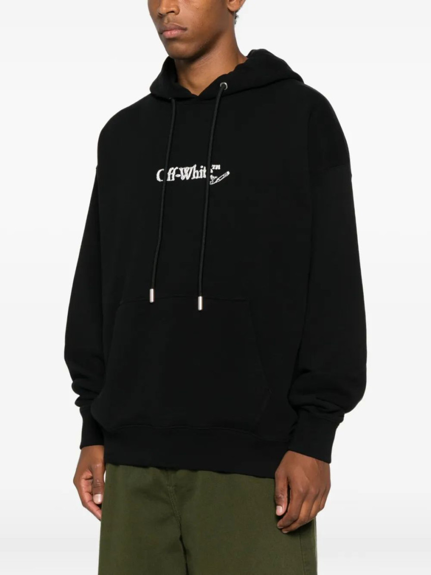 Logo-embroidered Drawstring Hoodie