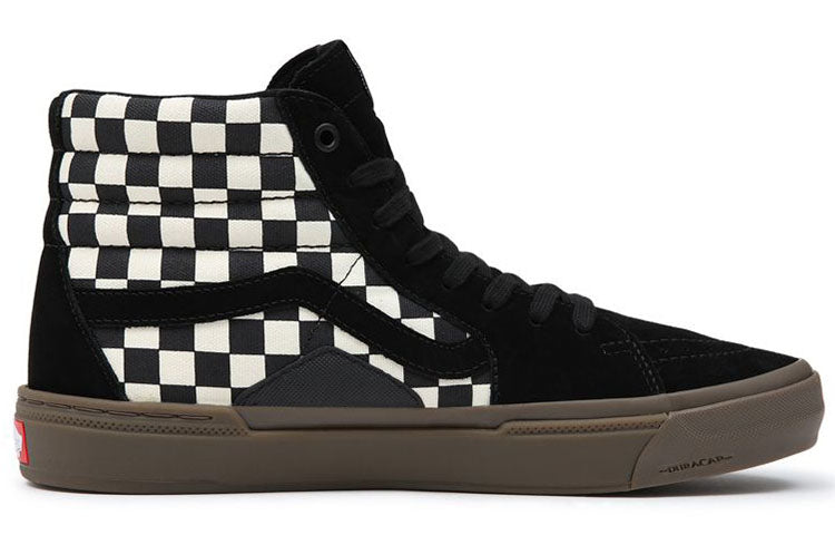 Bmx SK8-HI Lightweight Non-Slip Wear-resistant Casual Skateboarding Shoes Black White