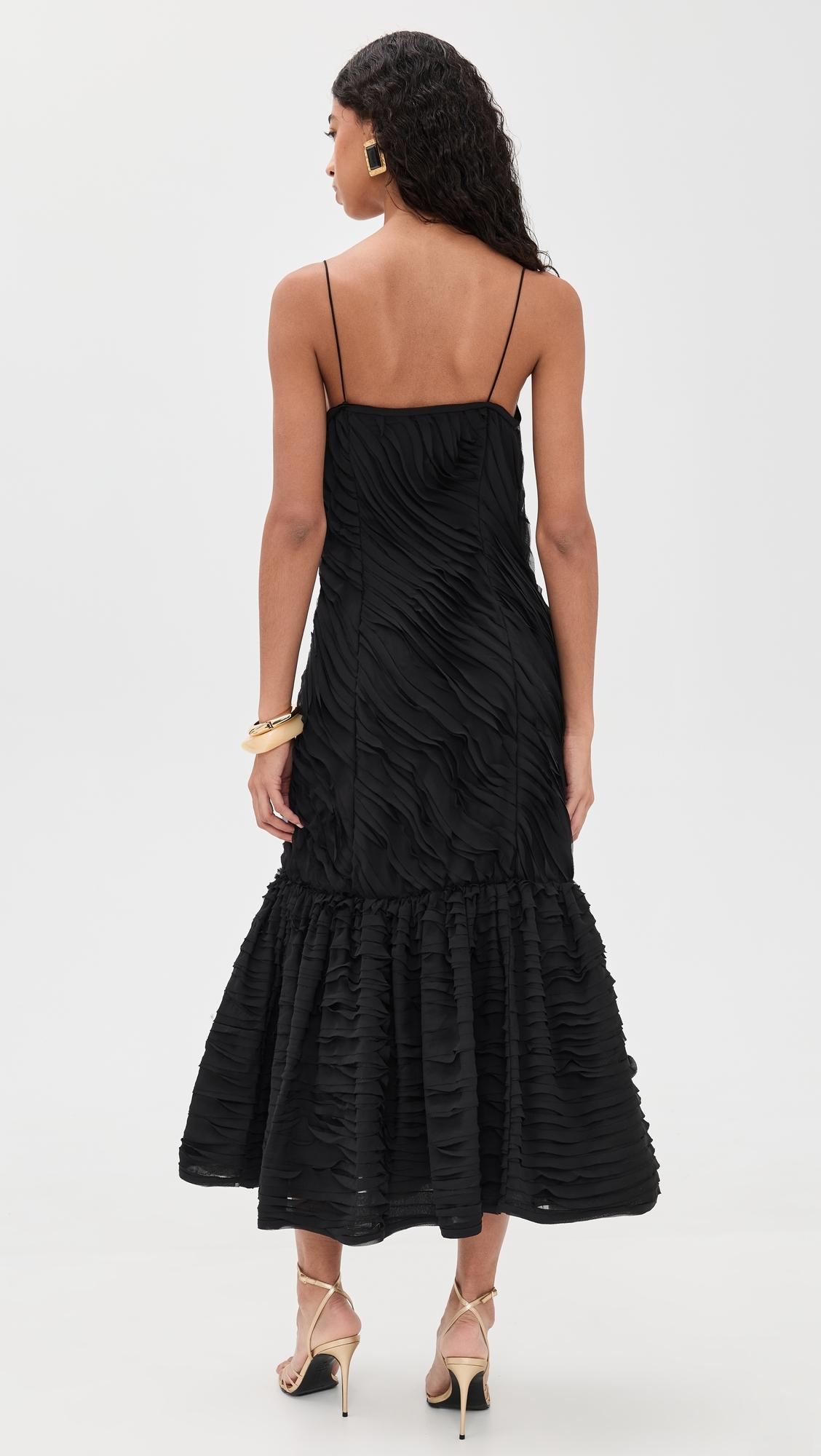 Augustina Ruffle Dress Noir