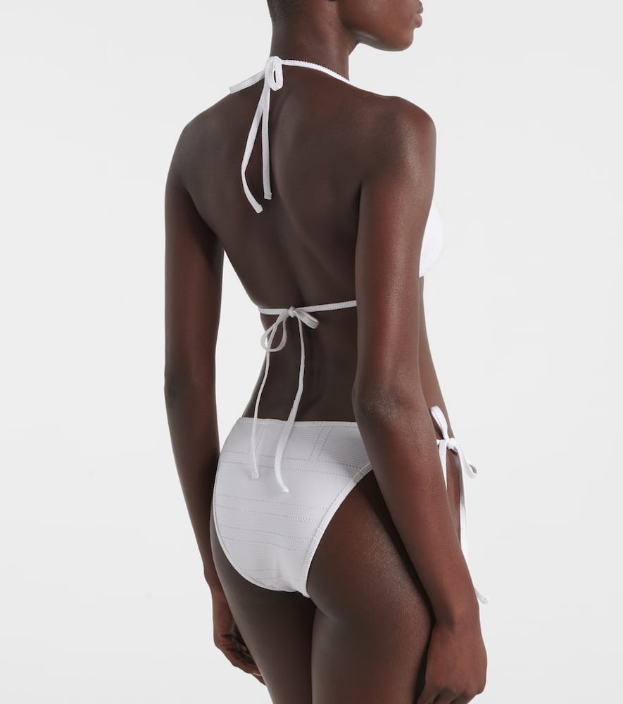 Monogram pointelle bikini top