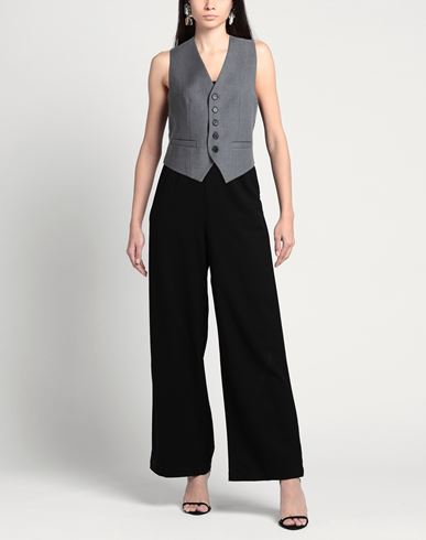 Woman Tailored Vest Grey Size S Tencel, Rayon, Wool