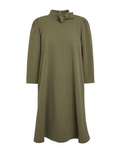 Woman Mini dress Military green Size 10 Polyurethane, Elastane