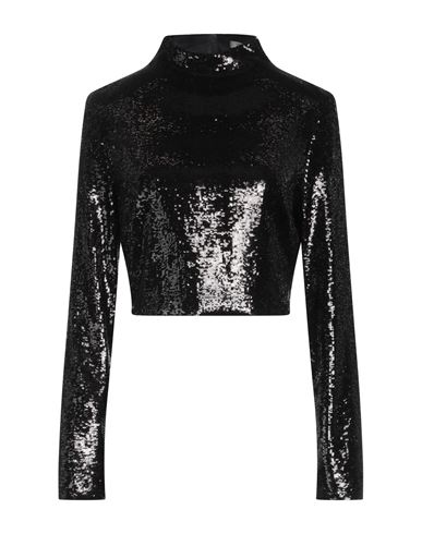 Woman Top Black Size 6 Polyester, Elastane