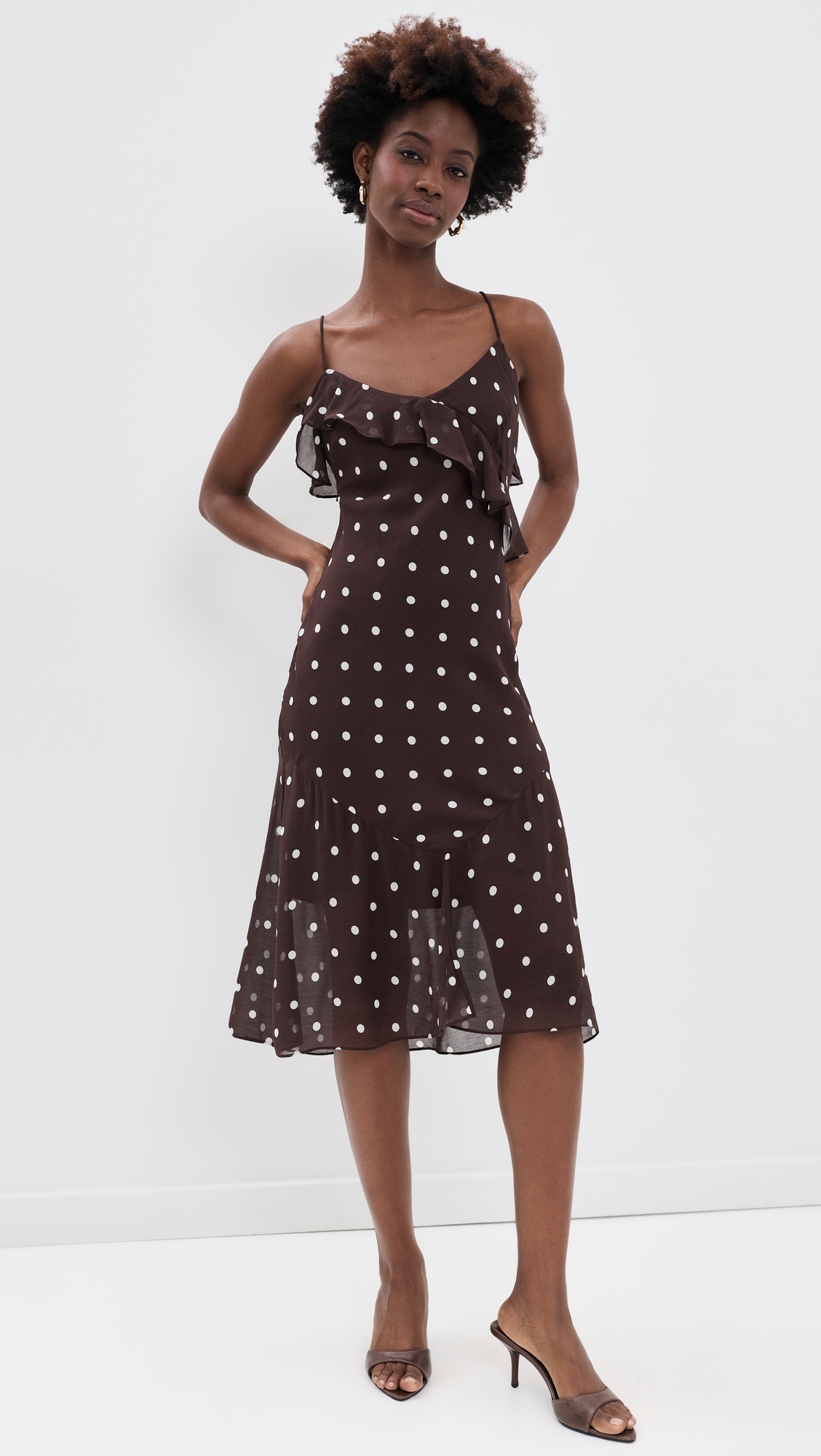 Allis Dress Coffee Bean Dots