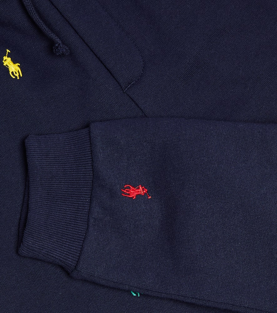 Embroidered cotton-blend sweatpants
