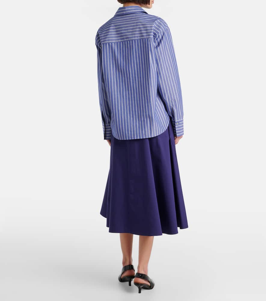 Striped cotton polo shirt