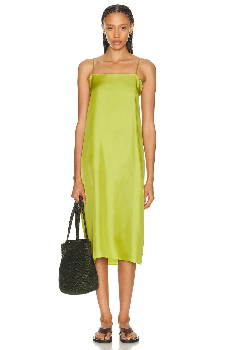Comme Si Everyday Dress in Chartreuse - Green. M also in L