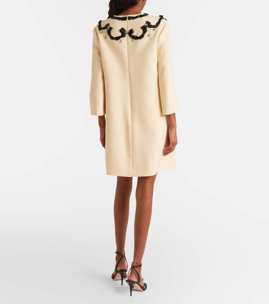 Crepe Couture embellished minidress