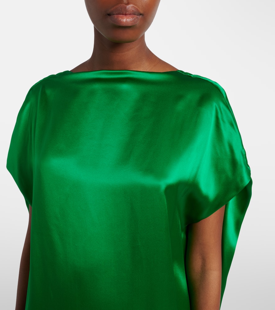 Silk satin midi dress