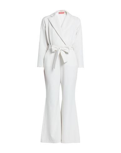 Woman Jumpsuit Off white Size 8 Polyester, Elastic fibres