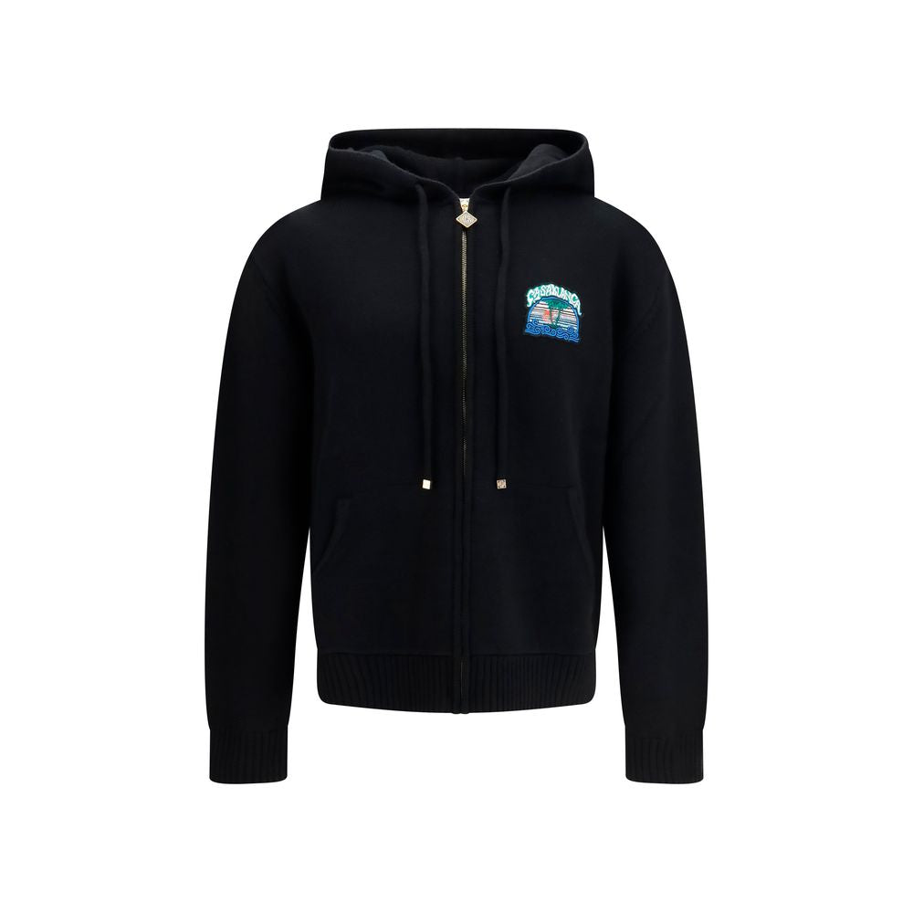 Merino Wool Hoodie — Black