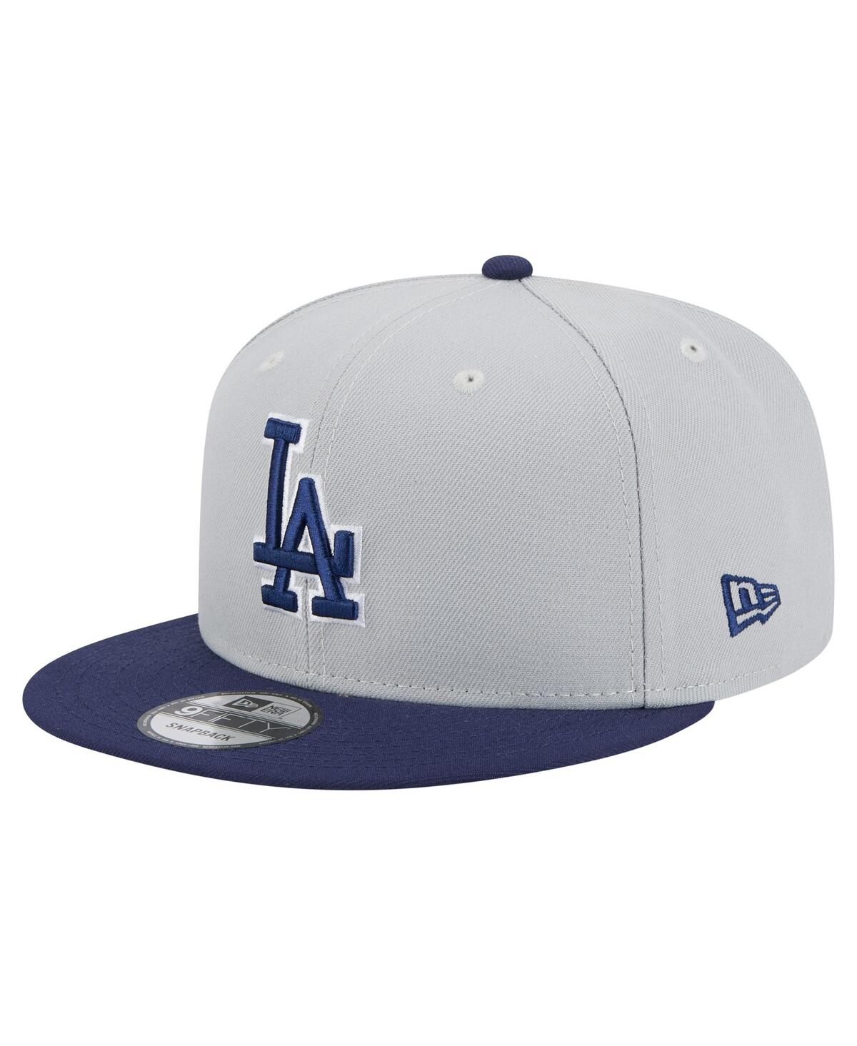 Men's Gray/Navy Los Angeles Dodgers 2-Tone Color Pack 9FIFTY Snapback Hat - Gray, Navy