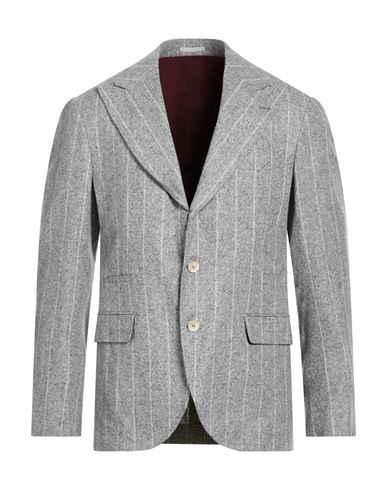 Man Blazer Grey Size 40 Silk, Wool, Cashmere