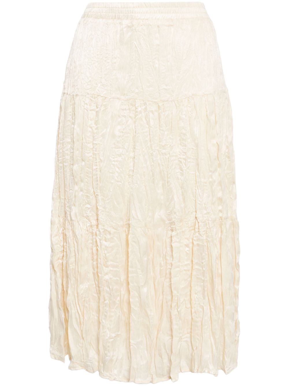 Tiered midi skirt - Neutrals