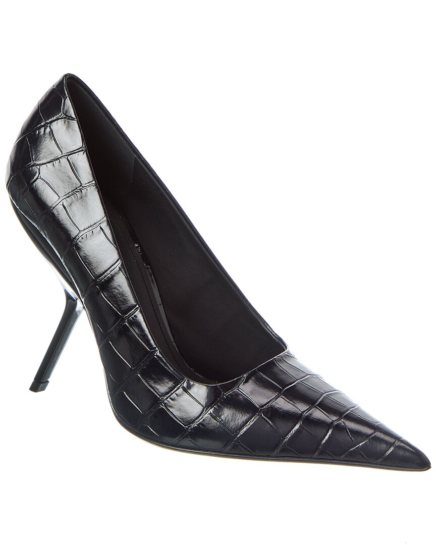 Eva X5 Croc-Embossed Leather Pump