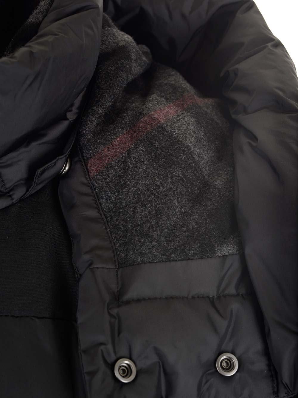 Detachable-sleeve puffer jacket - Black