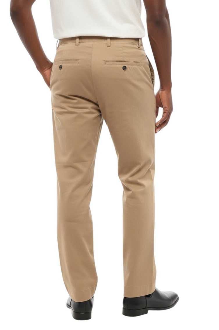 Natural Solid Chino Trousers