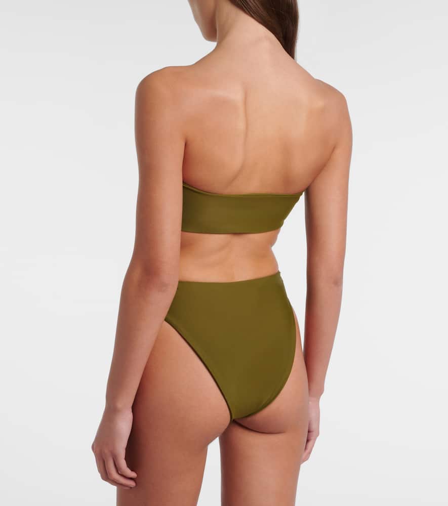 Ava ruched bandeau bikini top