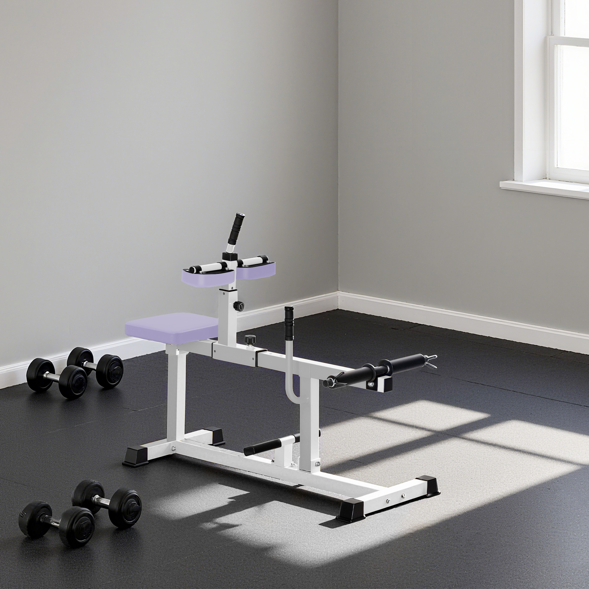 Soozier Adjustable Steel Seated Calf Raise Exercise Strength Training Gym Equipment, Purple