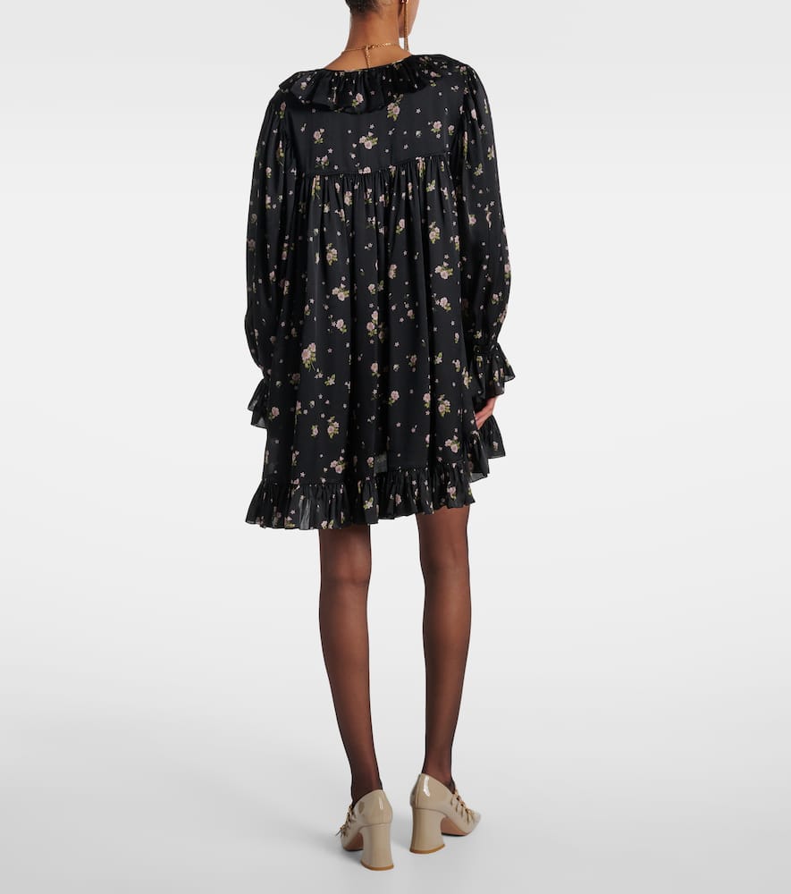 Chloé Gathered silk charmeuse minidress