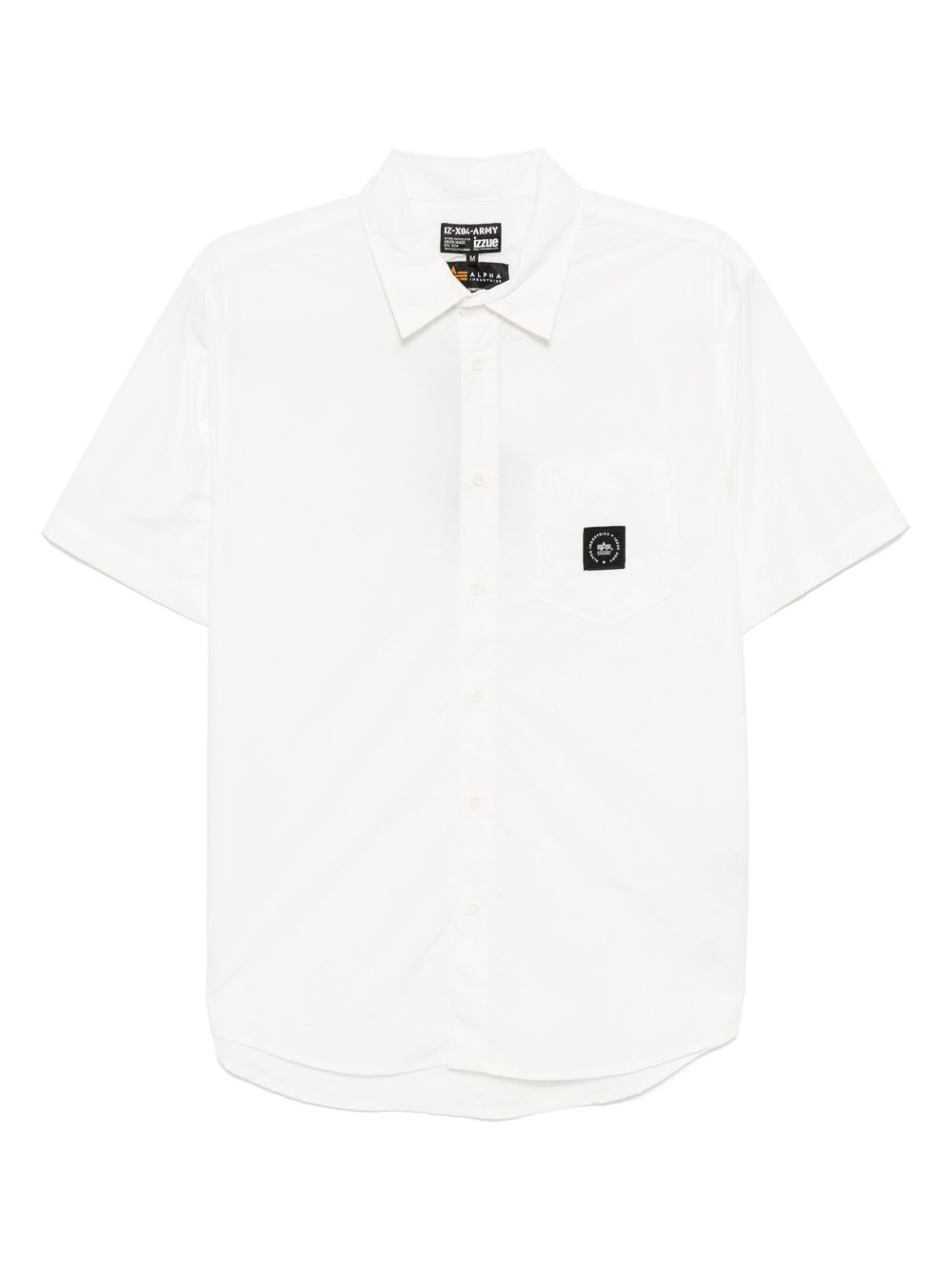Logo-patch shirt - White