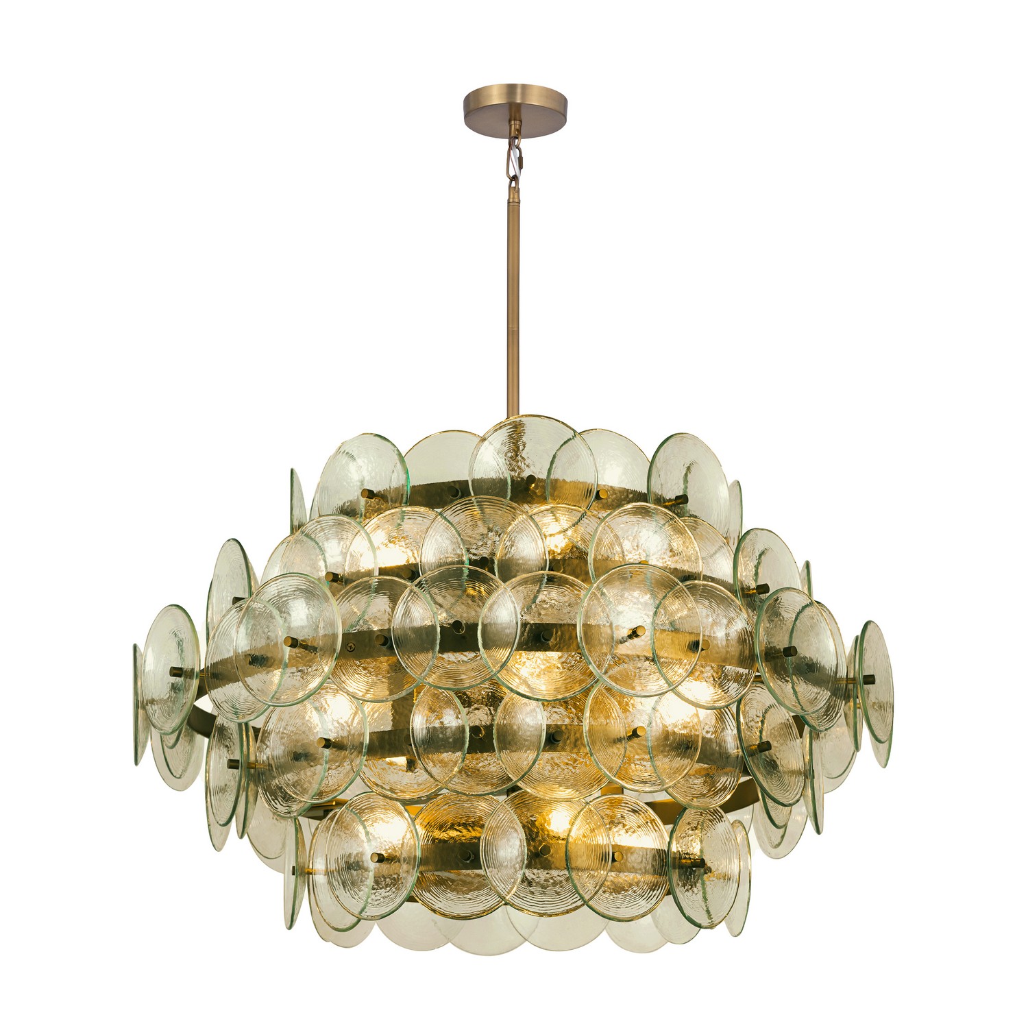 Weathered Brass Chandelier from the Loren Collection