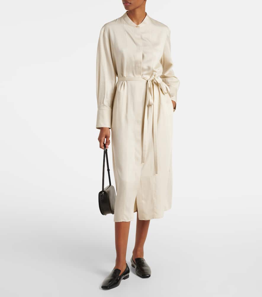 Rosan belted midi dress